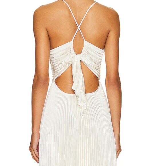 ALC Aries Pleated White Gown - Picture 3 of 5